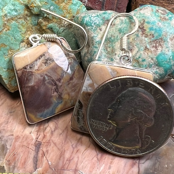 Butterfly jasper earrings (Z-6) - Picture 3 of 13